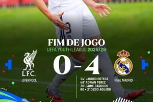 给一队打个样❓青年欧冠:皇马4-0横扫利物浦,进攻全面压制