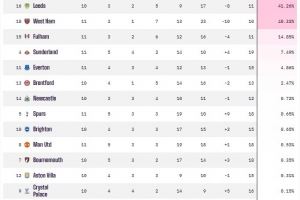 11轮仅两分,OPTA超级计算机预测:狼队降级概率高达90.31%